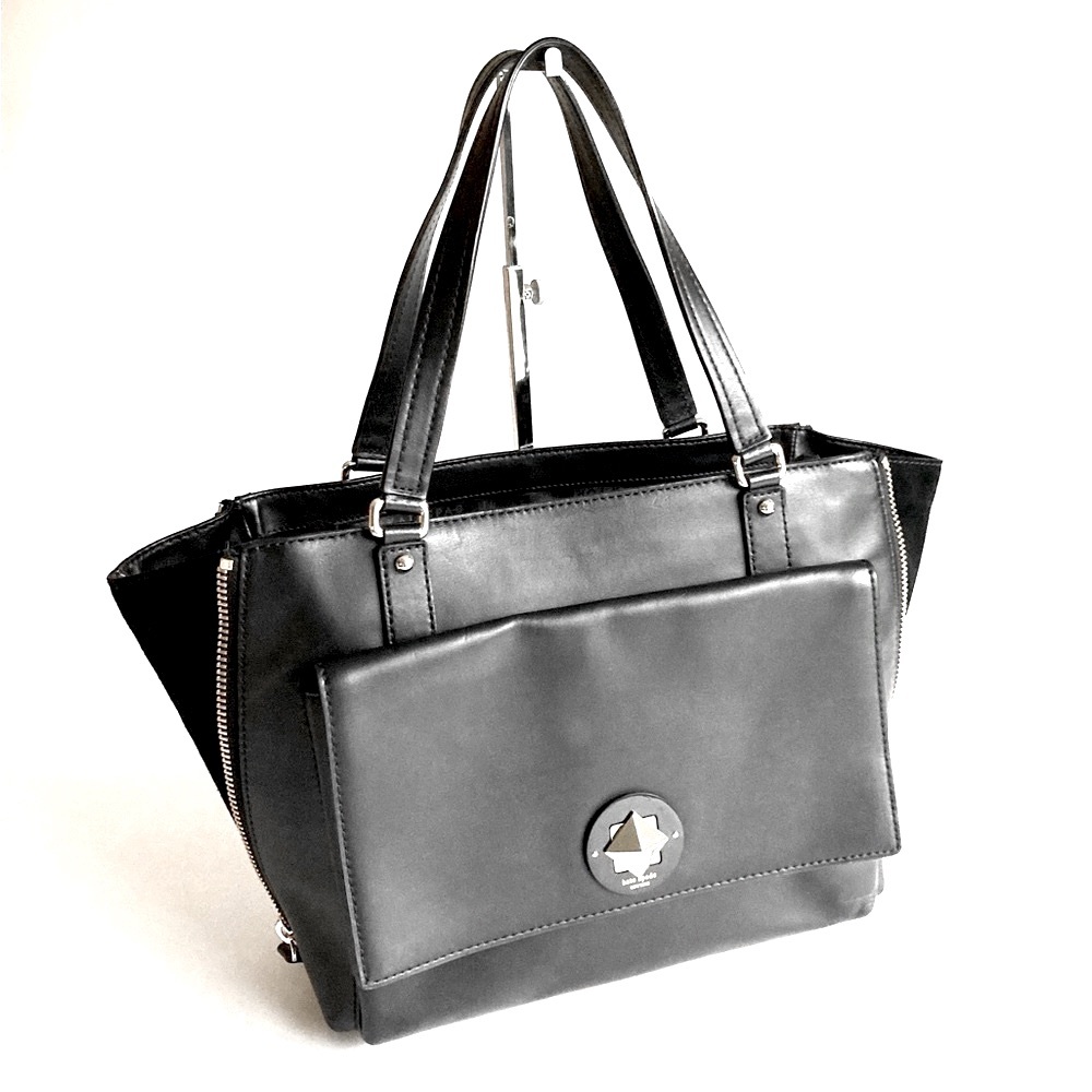 Kate Spade Black Leather Tote Bag